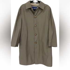 Sean John Fine Tailoring Beige Overcoat  Sz 40R Men’s Button Up